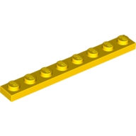 Lego destička 1x8, žlutá (346024)